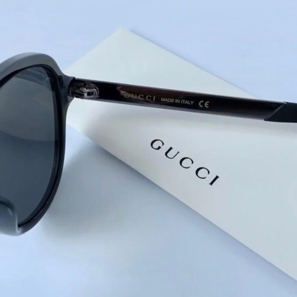 Authentic- New - Gucci Men’s Sunglasses GG0688S 001 Black/ Gray